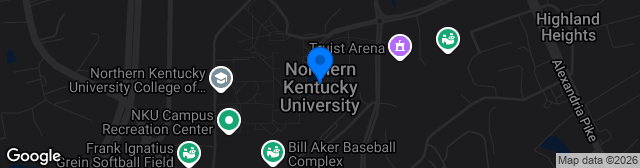 Map showing Northern Kentucky University Stadium