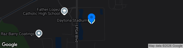 Map showing Daytona Beach Municipal Stadium