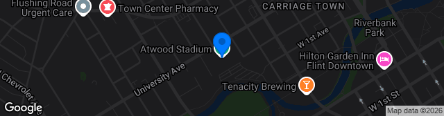 Map showing Atwood Stadium