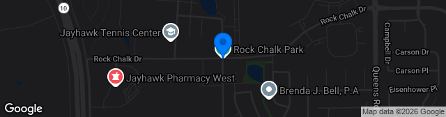 Map showing Rock Chalk Park