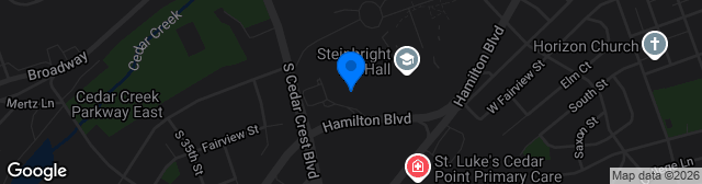 Map showing Cedar Crest College Falconplex