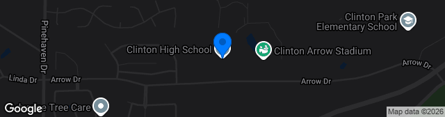 Map showing Arrow Field at Clinton High School