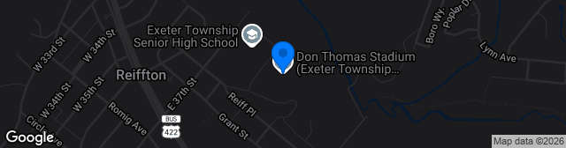 Map showing Don Thomas Stadium