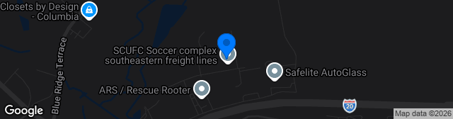 Map showing Southeastern Freight Lines Soccer Complex