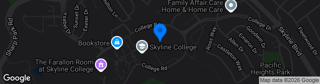 Map showing Skyline College Soccer Field