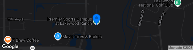 Map showing Premier Sports Campus