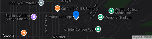 Map showing Whittier College Field