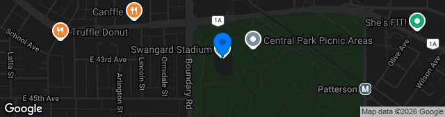 Map showing Swangard Stadium