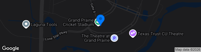 Map showing Texas Airhogs Stadium