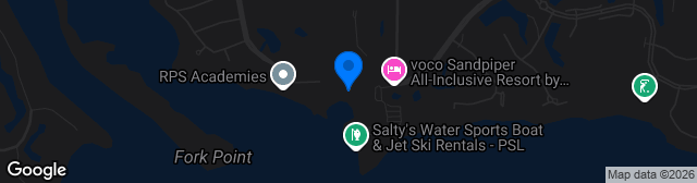 Map showing Club Med Sandpiper Bay Soccer Field