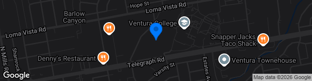 Map showing Ventura College Stadium