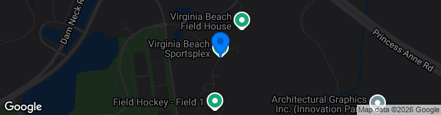 Map showing Virginia Beach Sportsplex Main Stadium