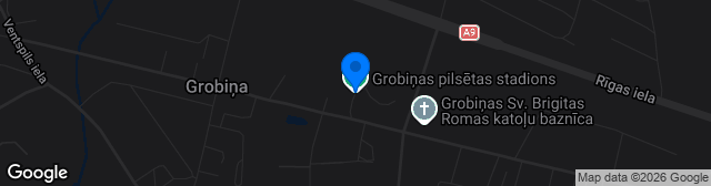 Map showing Grobiņas stadionā