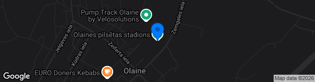 Map showing Olaines stadions