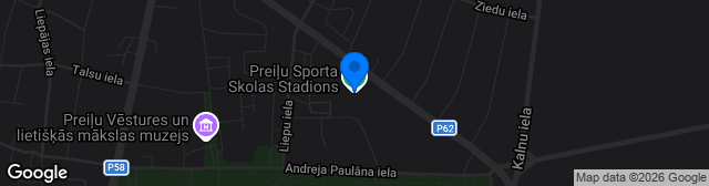 Map showing Preiļu stadions