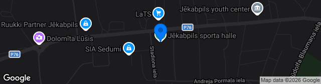 Map showing Jēkabpils SC stadions