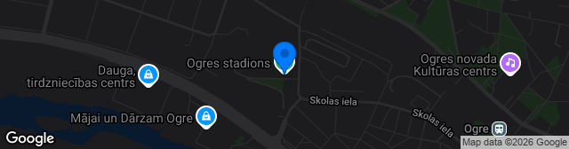 Map showing Ogres stadions