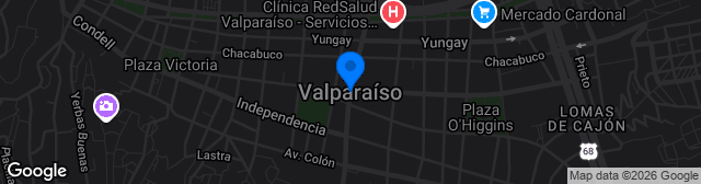 Map showing Estadio Elías Figueroa Brander