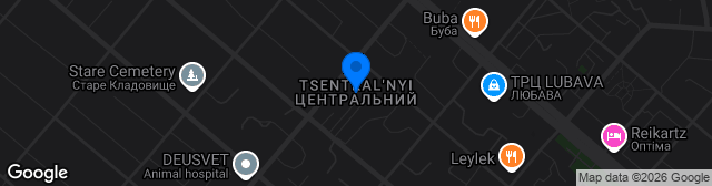 Map showing Tsentralnyi miskyi Stadion