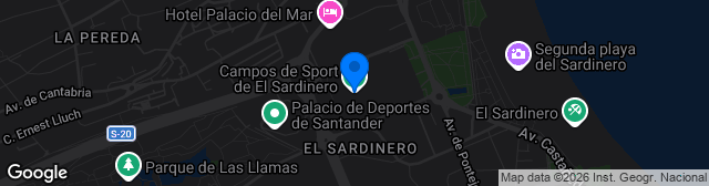 Map showing Campos de Sport de El Sardinero