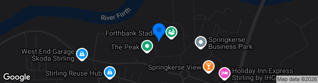 Map showing Forthbank Stadium