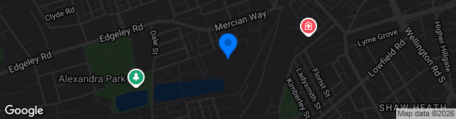 Map showing Edgeley Park