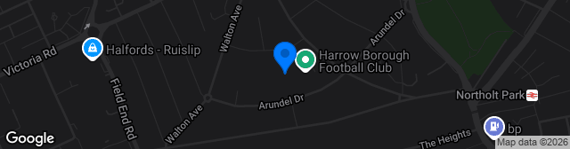 Map showing Earlsmead Stadium