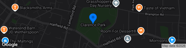 Map showing Clarence Park