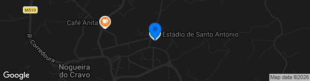 Map showing Estádio Santo António