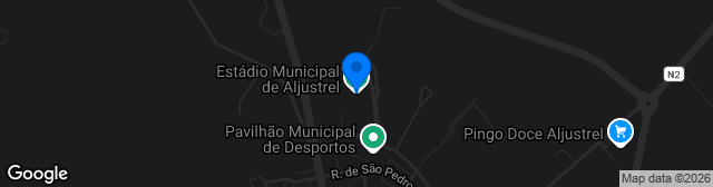 Map showing Estádio Municipal de Aljustrel