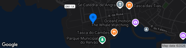 Map showing Estadio Municipal de Angra do Heroismo