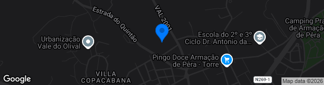 Map showing Estádio Municipal De Armação De Pêra