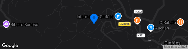 Map showing Estádio Municipal Cerveira Pinto