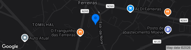 Map showing Estádio da Nora