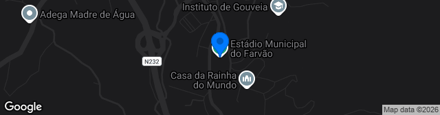 Map showing Estádio Municipal do Farvão