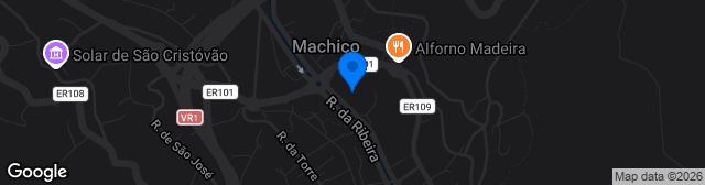 Map showing Estádio Municipal de Machico