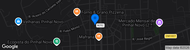 Map showing Campo Santos Jorge