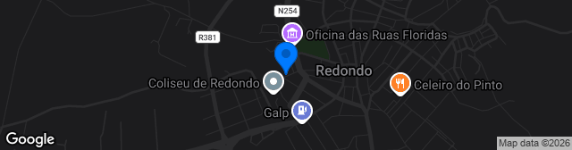 Map showing Parque de Jogos do Calvário