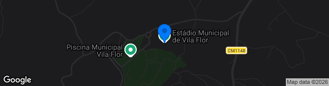 Map showing Estádio Municipal de Vila Flor