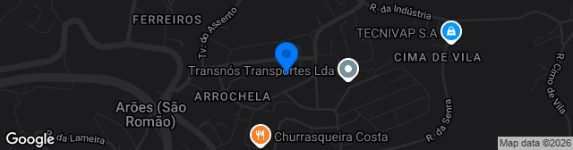 Map showing Parque Desportivo Centro Formação Juventude de Arões