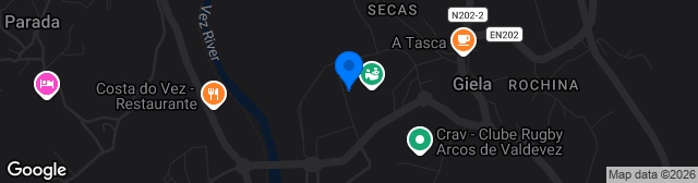 Map showing Estádio Municipal da Coutada