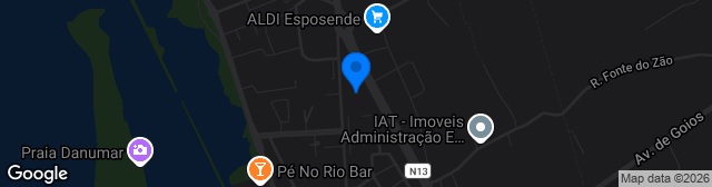 Map showing Estádio Padre Sá Pereira