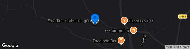 Map showing Estádio do Montrangão