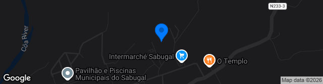 Map showing Estádio Municipal do Sabugal