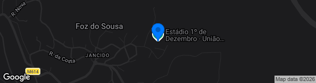 Map showing Estádio 1º De Dezembro