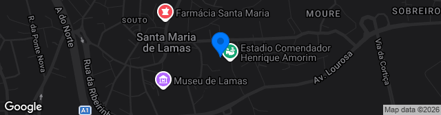 Map showing Estádio Comendador Henrique Amorim