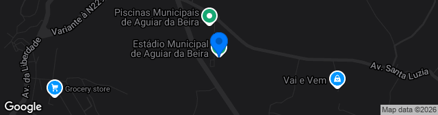Map showing Estádio Municipal de Aguiar da Beira