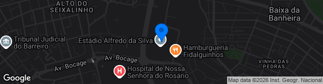 Map showing Estádio Alfredo da Silva