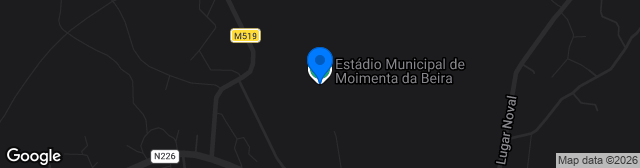 Map showing Estádio Municipal de Moimenta da Beira
