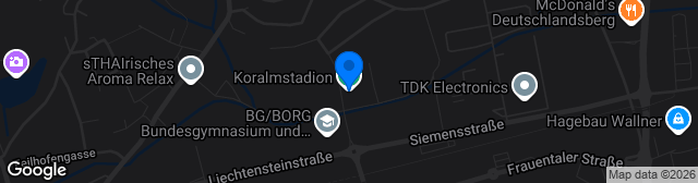 Map showing Koralmstadion